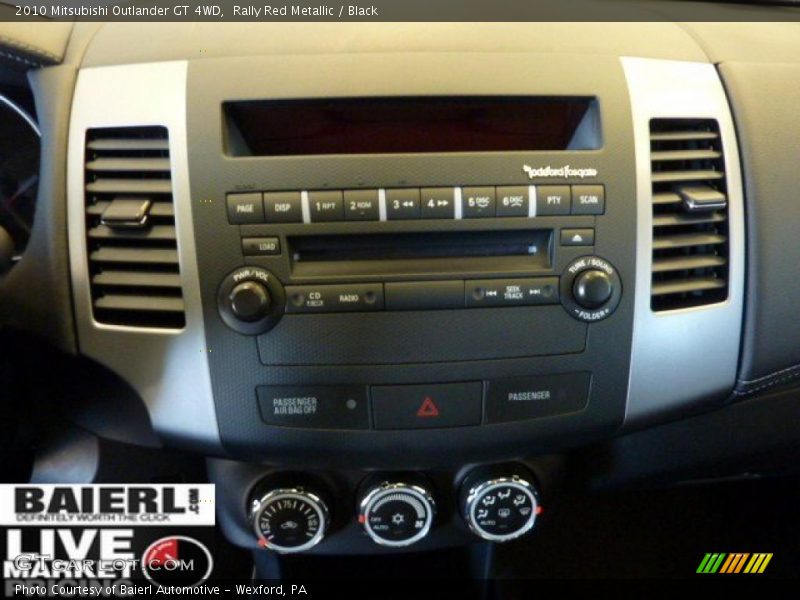 Rally Red Metallic / Black 2010 Mitsubishi Outlander GT 4WD