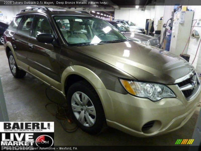 Deep Bronze Metallic / Warm Ivory 2008 Subaru Outback 2.5i Wagon