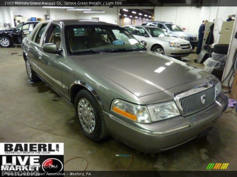 Spruce Green Metallic / Light Flint 2003 Mercury Grand Marquis GS