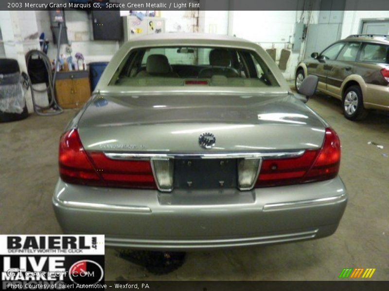 Spruce Green Metallic / Light Flint 2003 Mercury Grand Marquis GS