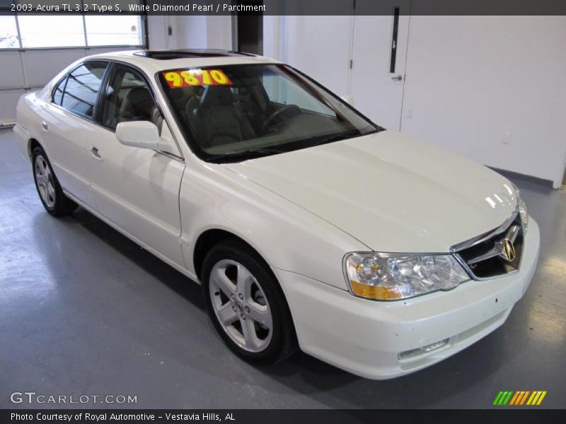 White Diamond Pearl / Parchment 2003 Acura TL 3.2 Type S