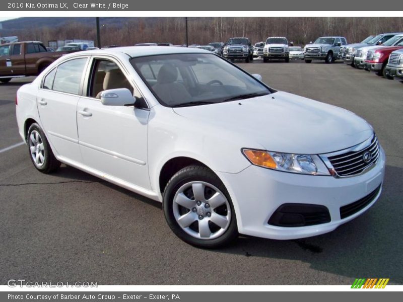 Clear White / Beige 2010 Kia Optima LX