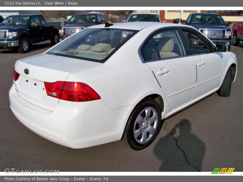Clear White / Beige 2010 Kia Optima LX