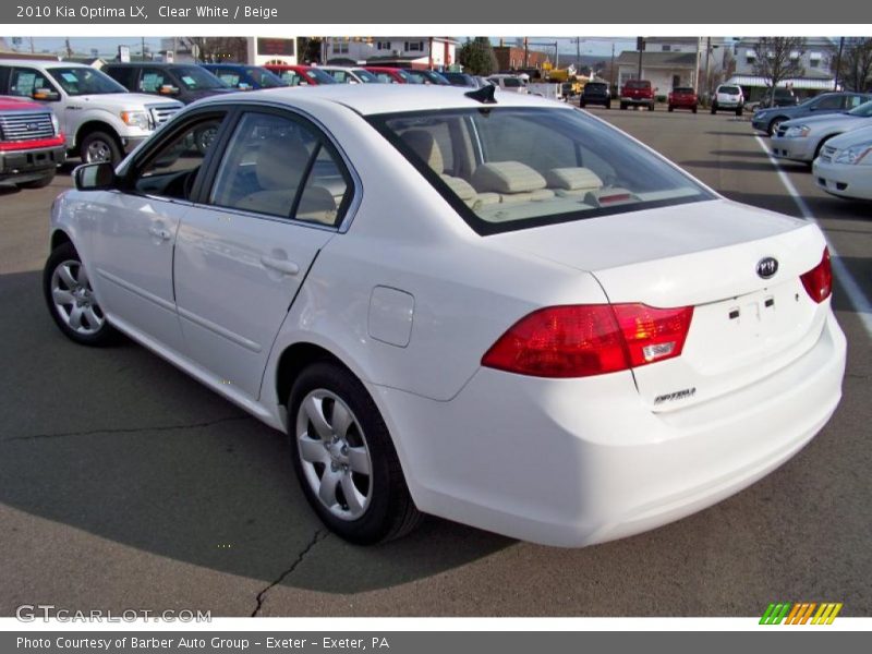 Clear White / Beige 2010 Kia Optima LX