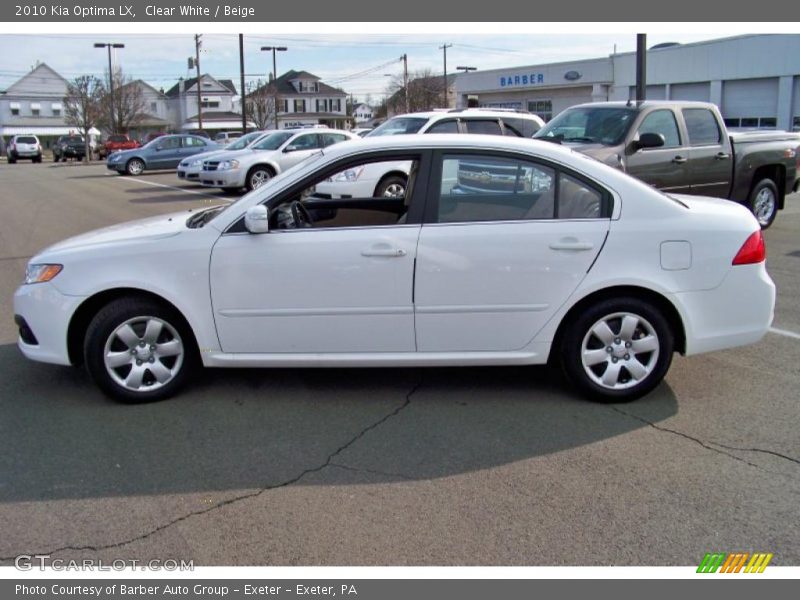 Clear White / Beige 2010 Kia Optima LX