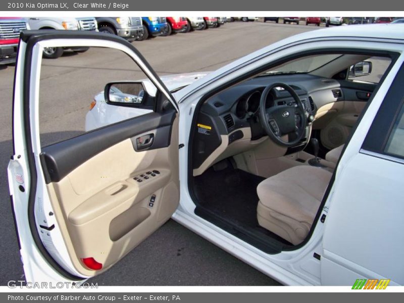 Clear White / Beige 2010 Kia Optima LX