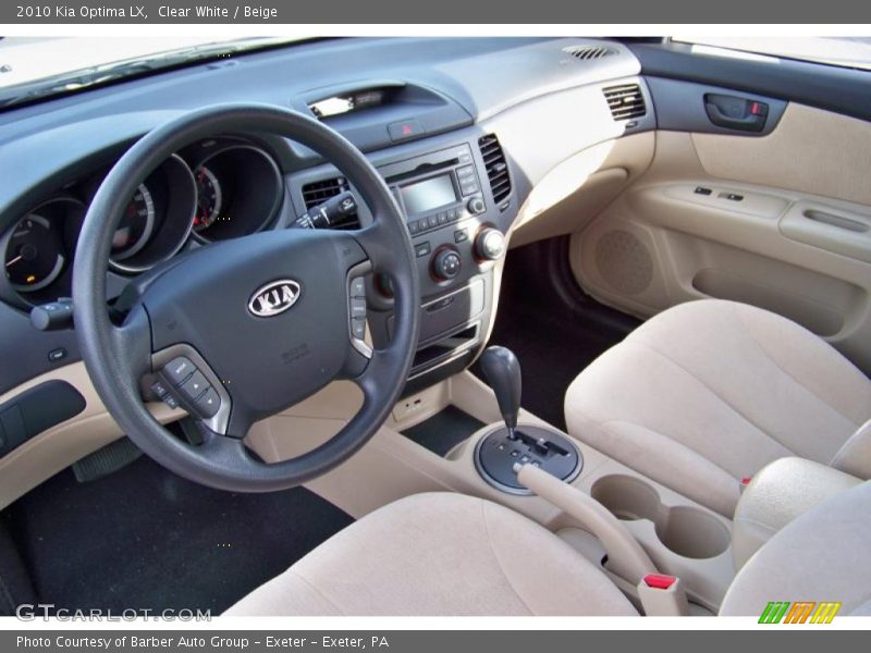 Clear White / Beige 2010 Kia Optima LX