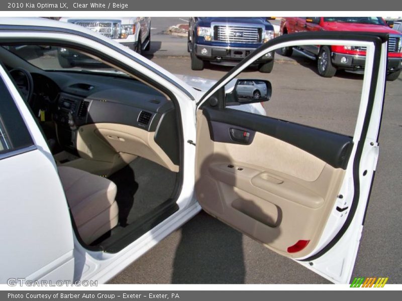 Clear White / Beige 2010 Kia Optima LX