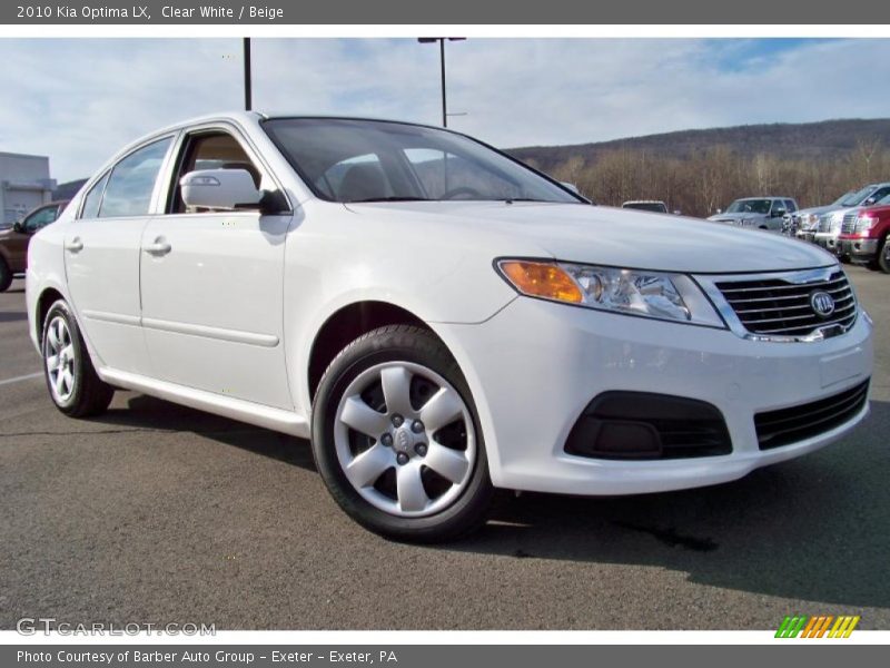 Clear White / Beige 2010 Kia Optima LX
