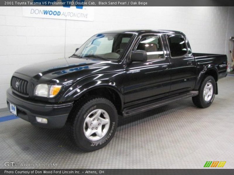 Black Sand Pearl / Oak Beige 2001 Toyota Tacoma V6 PreRunner TRD Double Cab