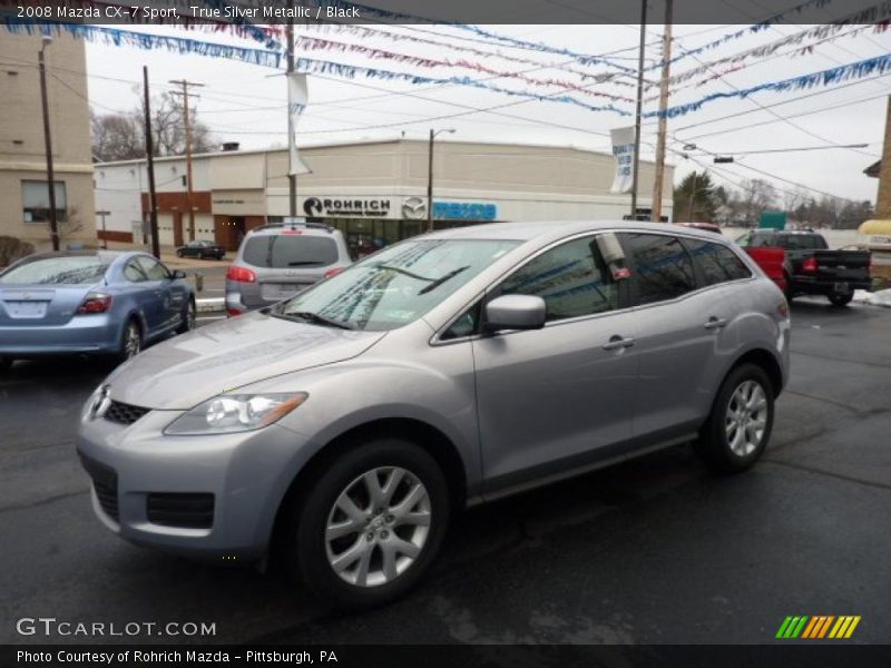 True Silver Metallic / Black 2008 Mazda CX-7 Sport