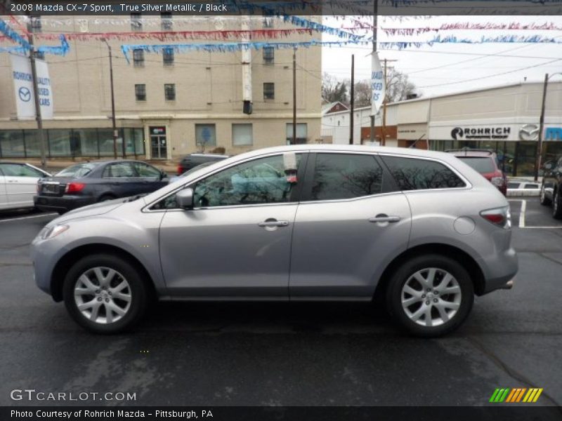 True Silver Metallic / Black 2008 Mazda CX-7 Sport