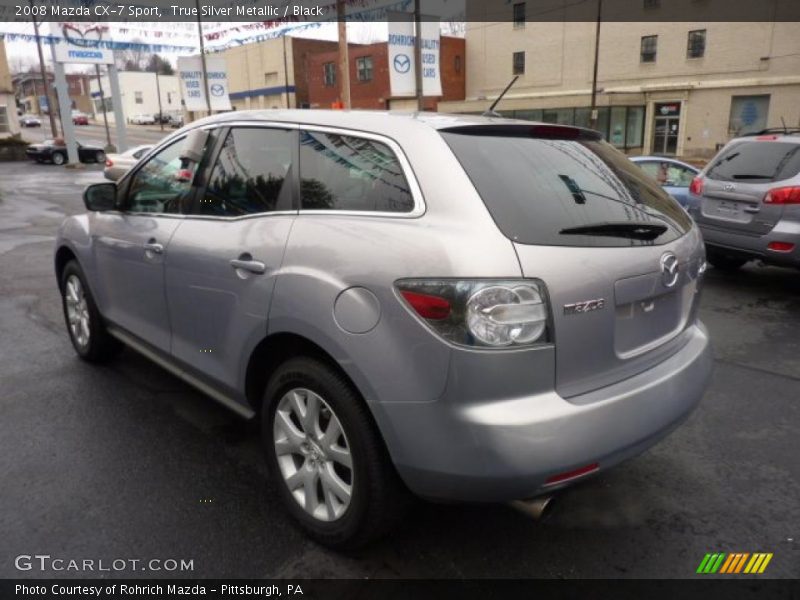 True Silver Metallic / Black 2008 Mazda CX-7 Sport