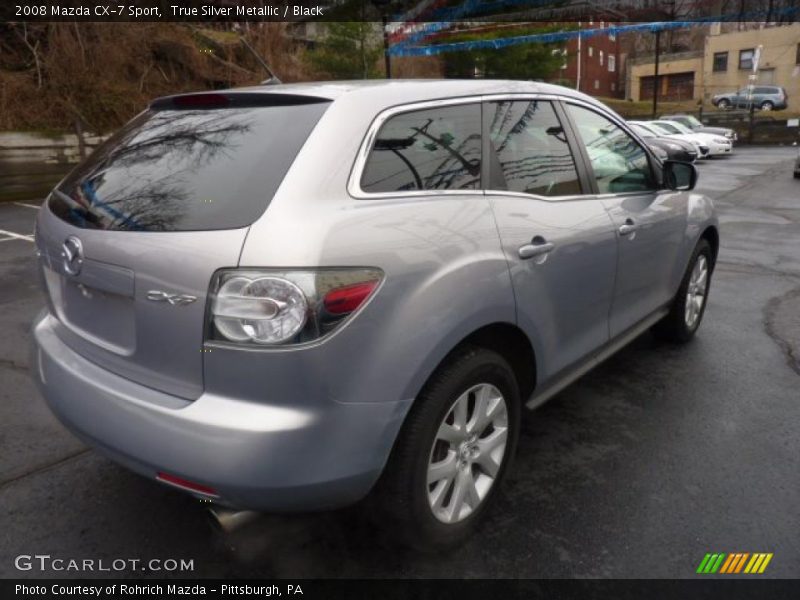 True Silver Metallic / Black 2008 Mazda CX-7 Sport