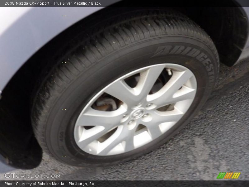 True Silver Metallic / Black 2008 Mazda CX-7 Sport