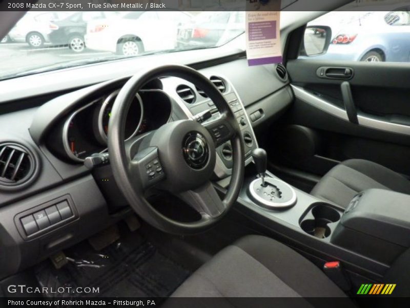 True Silver Metallic / Black 2008 Mazda CX-7 Sport