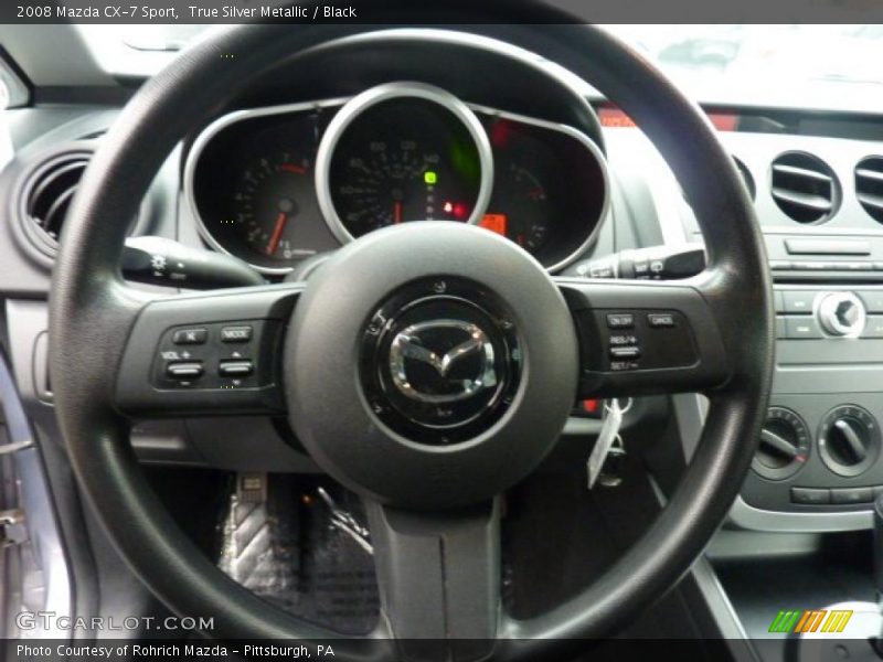 True Silver Metallic / Black 2008 Mazda CX-7 Sport