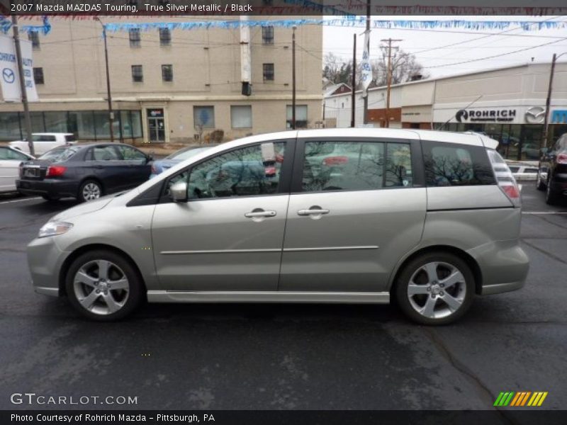 True Silver Metallic / Black 2007 Mazda MAZDA5 Touring