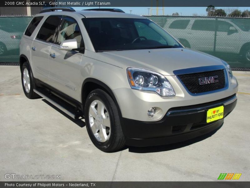 Gold Mist Metallic / Light Titanium 2008 GMC Acadia SLT