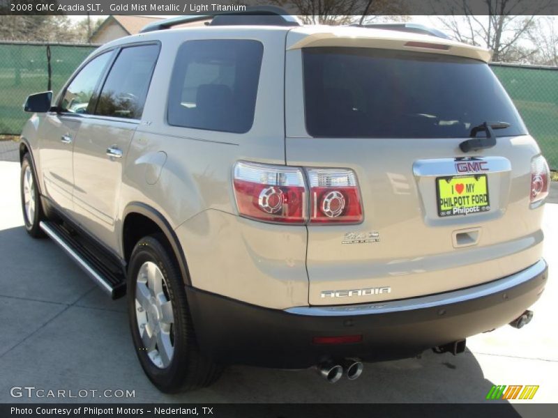 Gold Mist Metallic / Light Titanium 2008 GMC Acadia SLT