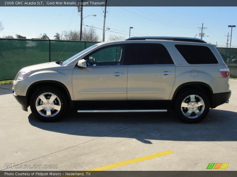 Gold Mist Metallic / Light Titanium 2008 GMC Acadia SLT
