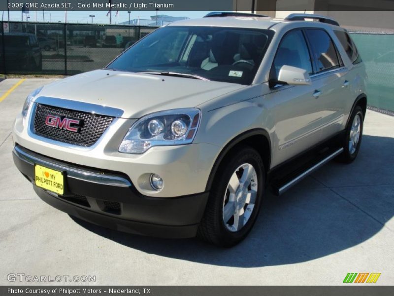 Gold Mist Metallic / Light Titanium 2008 GMC Acadia SLT