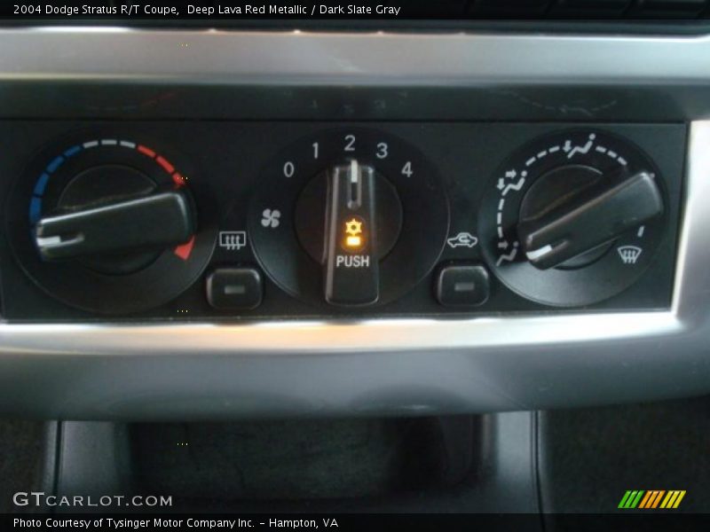 Controls of 2004 Stratus R/T Coupe