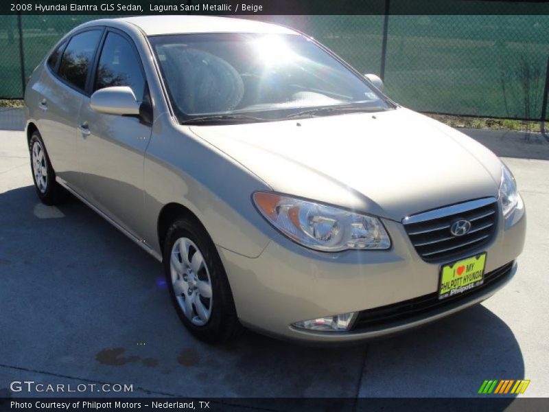 Laguna Sand Metallic / Beige 2008 Hyundai Elantra GLS Sedan