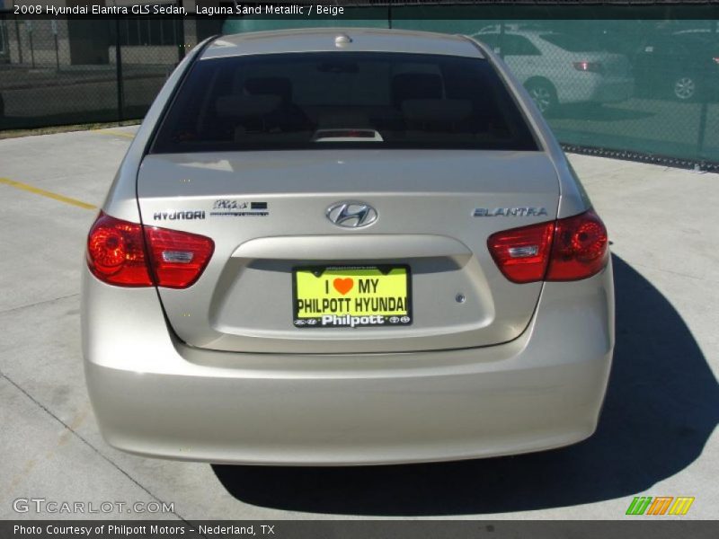 Laguna Sand Metallic / Beige 2008 Hyundai Elantra GLS Sedan