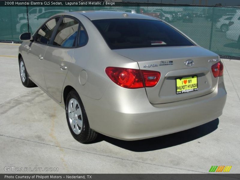 Laguna Sand Metallic / Beige 2008 Hyundai Elantra GLS Sedan
