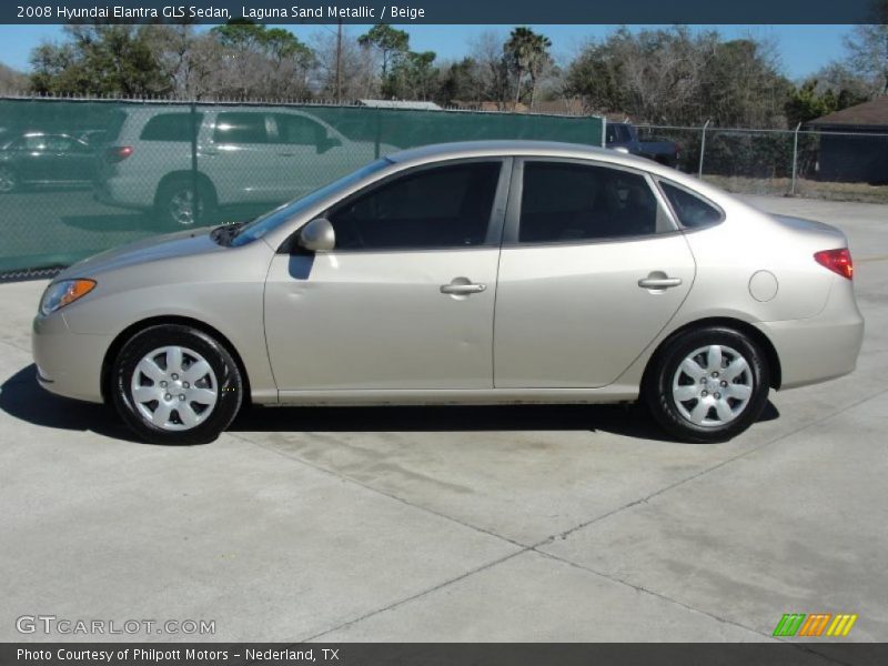 Laguna Sand Metallic / Beige 2008 Hyundai Elantra GLS Sedan