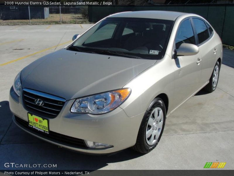 Laguna Sand Metallic / Beige 2008 Hyundai Elantra GLS Sedan