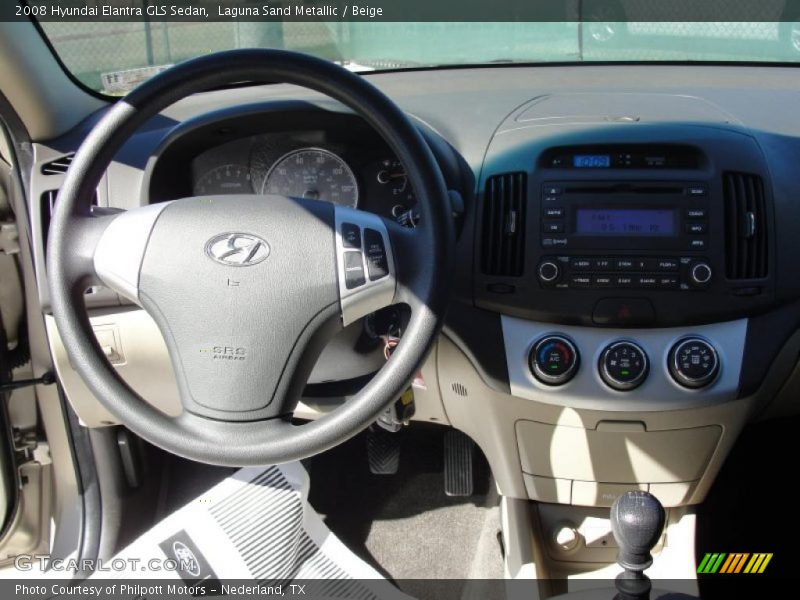 Laguna Sand Metallic / Beige 2008 Hyundai Elantra GLS Sedan