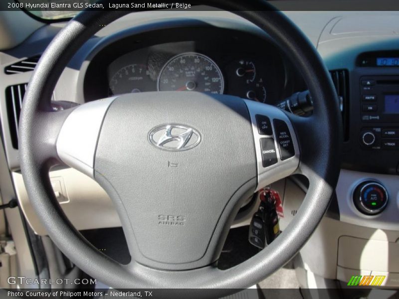 Laguna Sand Metallic / Beige 2008 Hyundai Elantra GLS Sedan