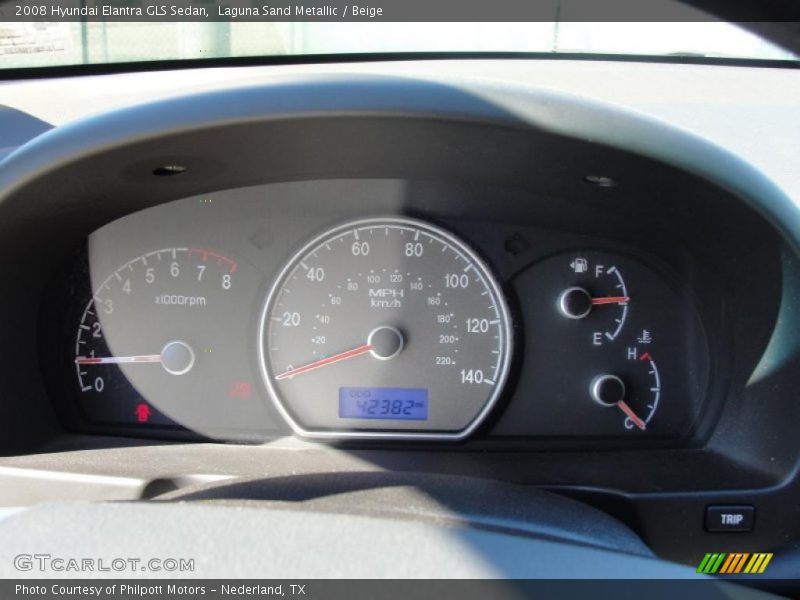 Laguna Sand Metallic / Beige 2008 Hyundai Elantra GLS Sedan