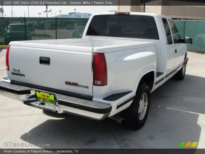 Olympic White / Pewter Gray 1997 GMC Sierra 1500 SLE Extended Cab