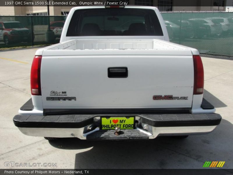 Olympic White / Pewter Gray 1997 GMC Sierra 1500 SLE Extended Cab