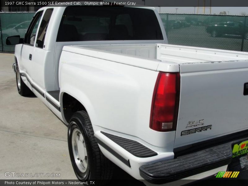 Olympic White / Pewter Gray 1997 GMC Sierra 1500 SLE Extended Cab