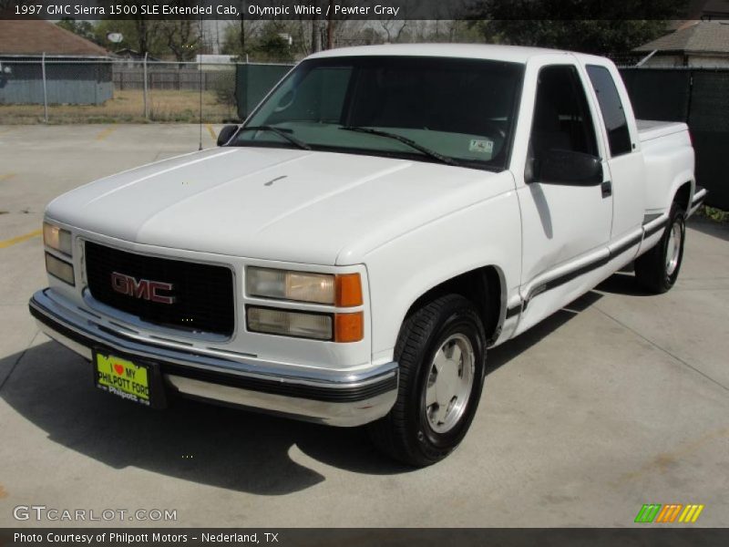 Front 3/4 View of 1997 Sierra 1500 SLE Extended Cab