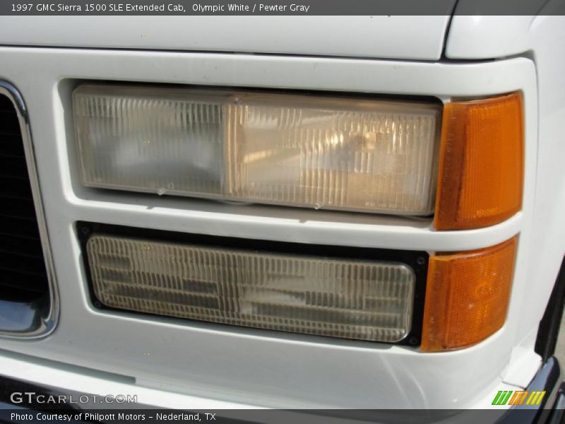 Olympic White / Pewter Gray 1997 GMC Sierra 1500 SLE Extended Cab