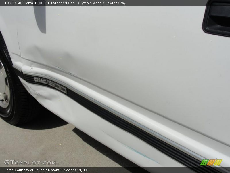 Olympic White / Pewter Gray 1997 GMC Sierra 1500 SLE Extended Cab