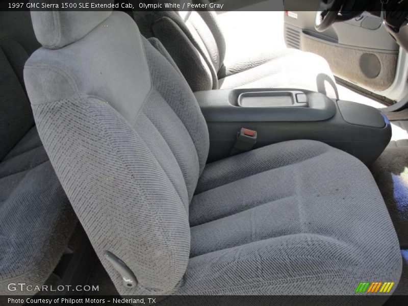 Olympic White / Pewter Gray 1997 GMC Sierra 1500 SLE Extended Cab