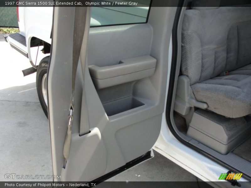 Olympic White / Pewter Gray 1997 GMC Sierra 1500 SLE Extended Cab
