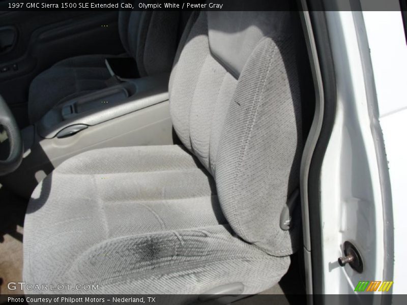 Olympic White / Pewter Gray 1997 GMC Sierra 1500 SLE Extended Cab