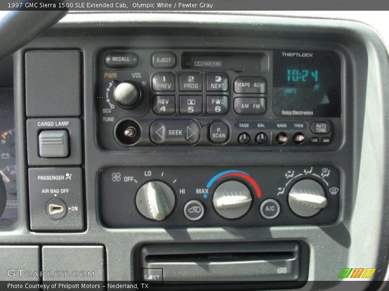 Controls of 1997 Sierra 1500 SLE Extended Cab