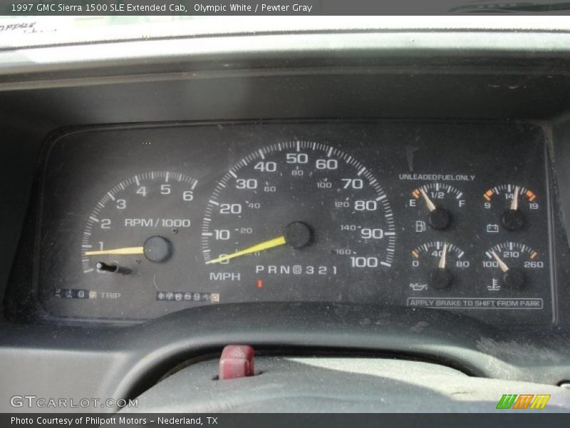 Olympic White / Pewter Gray 1997 GMC Sierra 1500 SLE Extended Cab