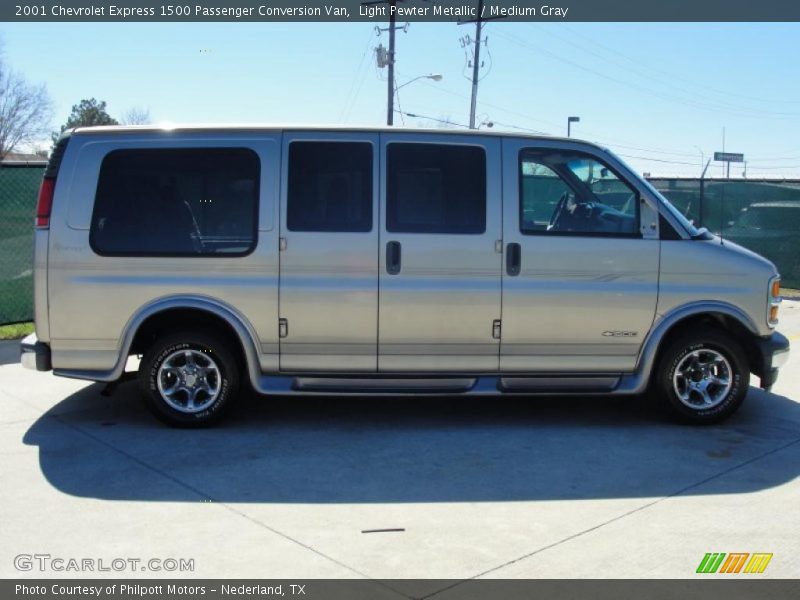 Light Pewter Metallic / Medium Gray 2001 Chevrolet Express 1500 Passenger Conversion Van