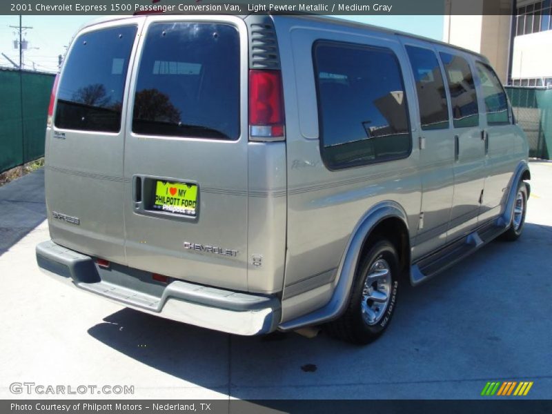 Light Pewter Metallic / Medium Gray 2001 Chevrolet Express 1500 Passenger Conversion Van