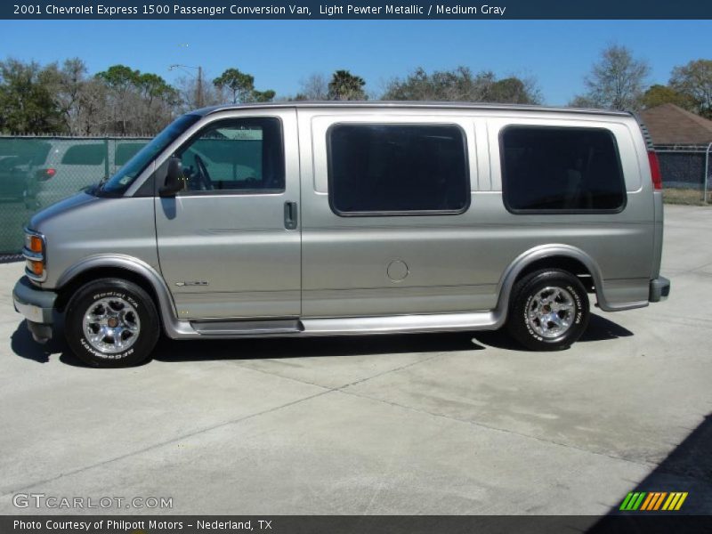 Light Pewter Metallic / Medium Gray 2001 Chevrolet Express 1500 Passenger Conversion Van