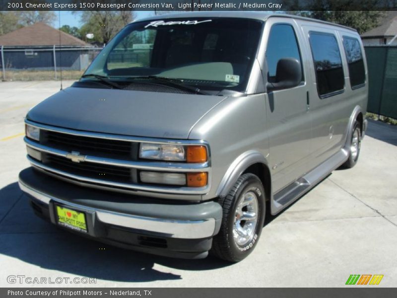 Light Pewter Metallic / Medium Gray 2001 Chevrolet Express 1500 Passenger Conversion Van